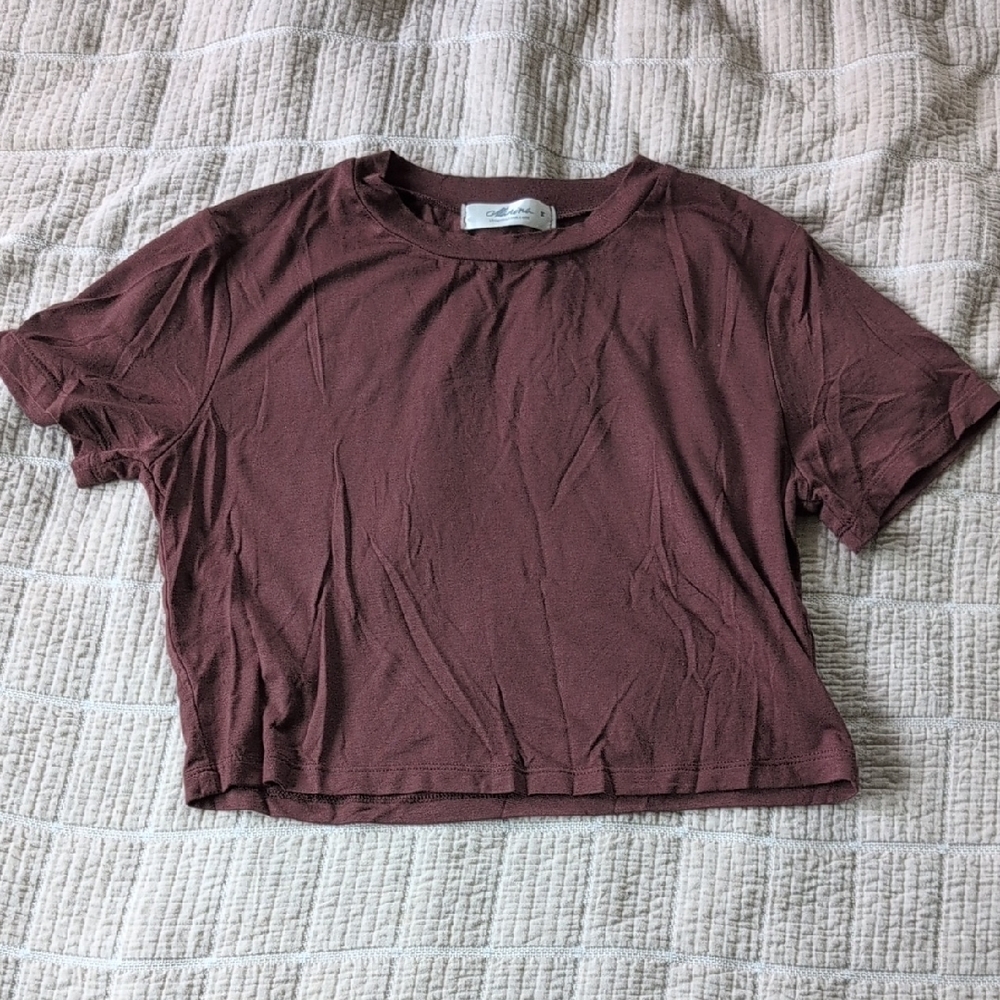 Mahina Brown Soft & Silky Crop Top